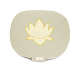 Yogakissen oval Lotus Stick BASIC natur Buchweizenschalen 28 x 23 x 13 cm