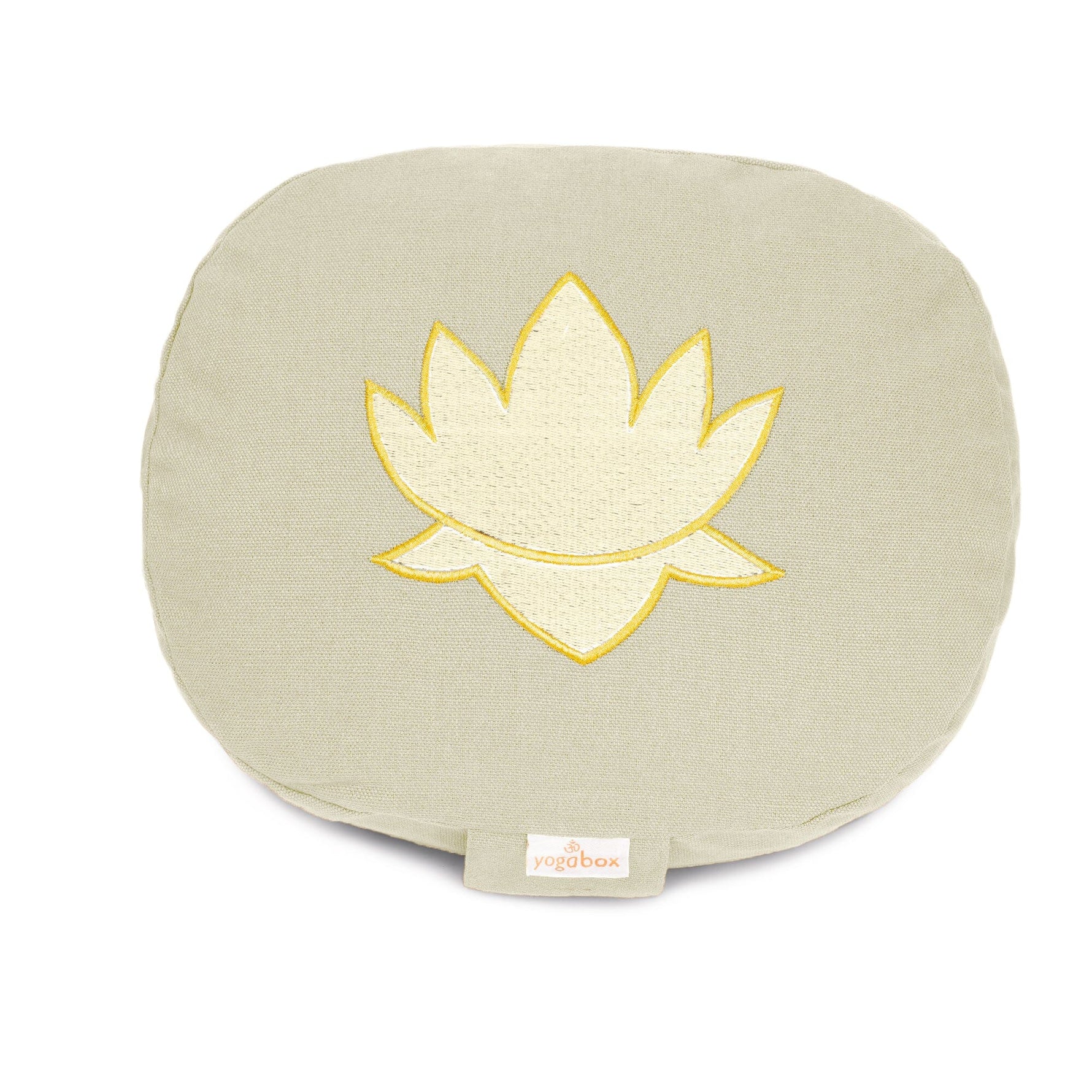 Yogakissen oval Lotus Stick BASIC natur Buchweizenschalen 28 x 23 x 13 cm