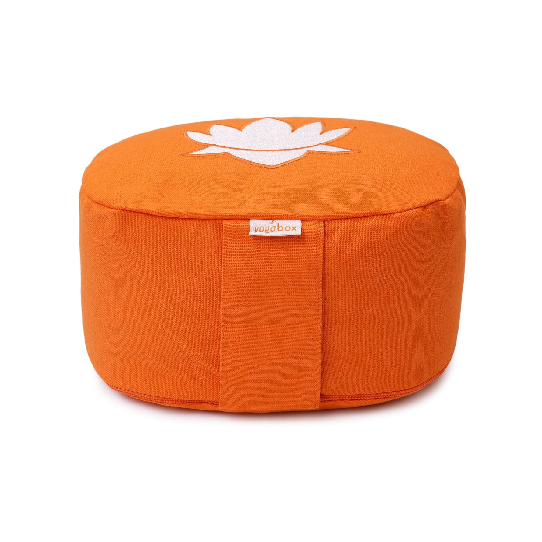 Yogakissen oval Lotus Stick BASIC orange Buchweizenschalen 28 x 23 x 13 cm