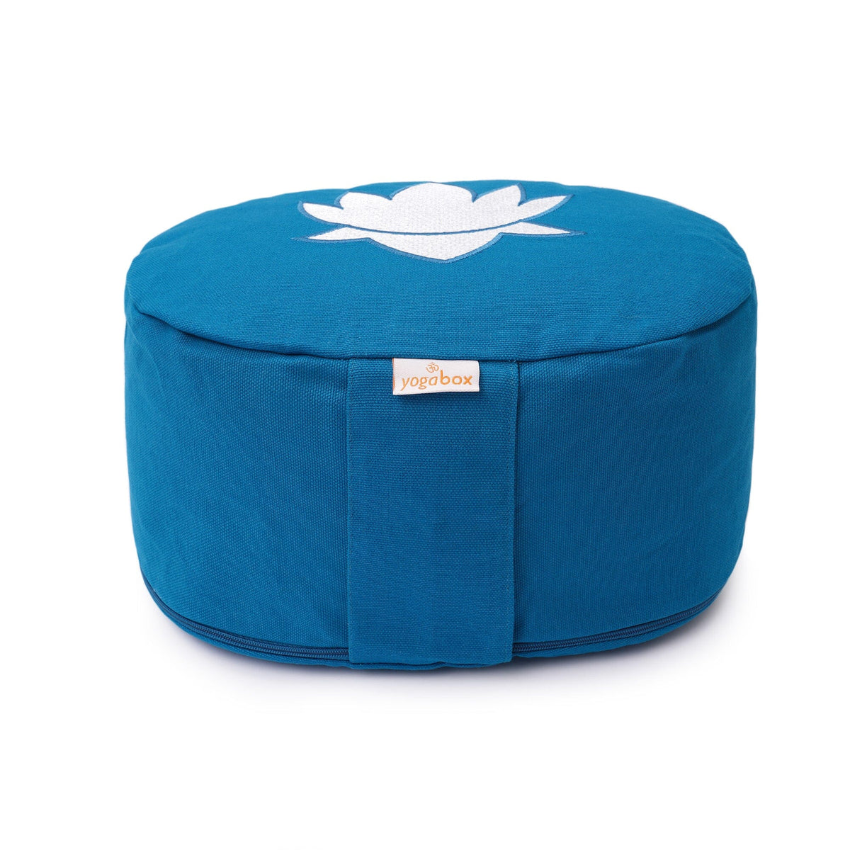 Yogakissen oval Lotus Stick BASIC petrol Buchweizenschalen 28 x 23 x 13 cm