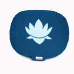 Yogakissen oval Lotus Stick BASIC petrol 28 x 23 x 13 cm Buchweizenschalen
