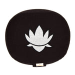 Yogakissen oval Lotus Stick BASIC schwarz 28 x 23 x 13 cm Buchweizenschalen
