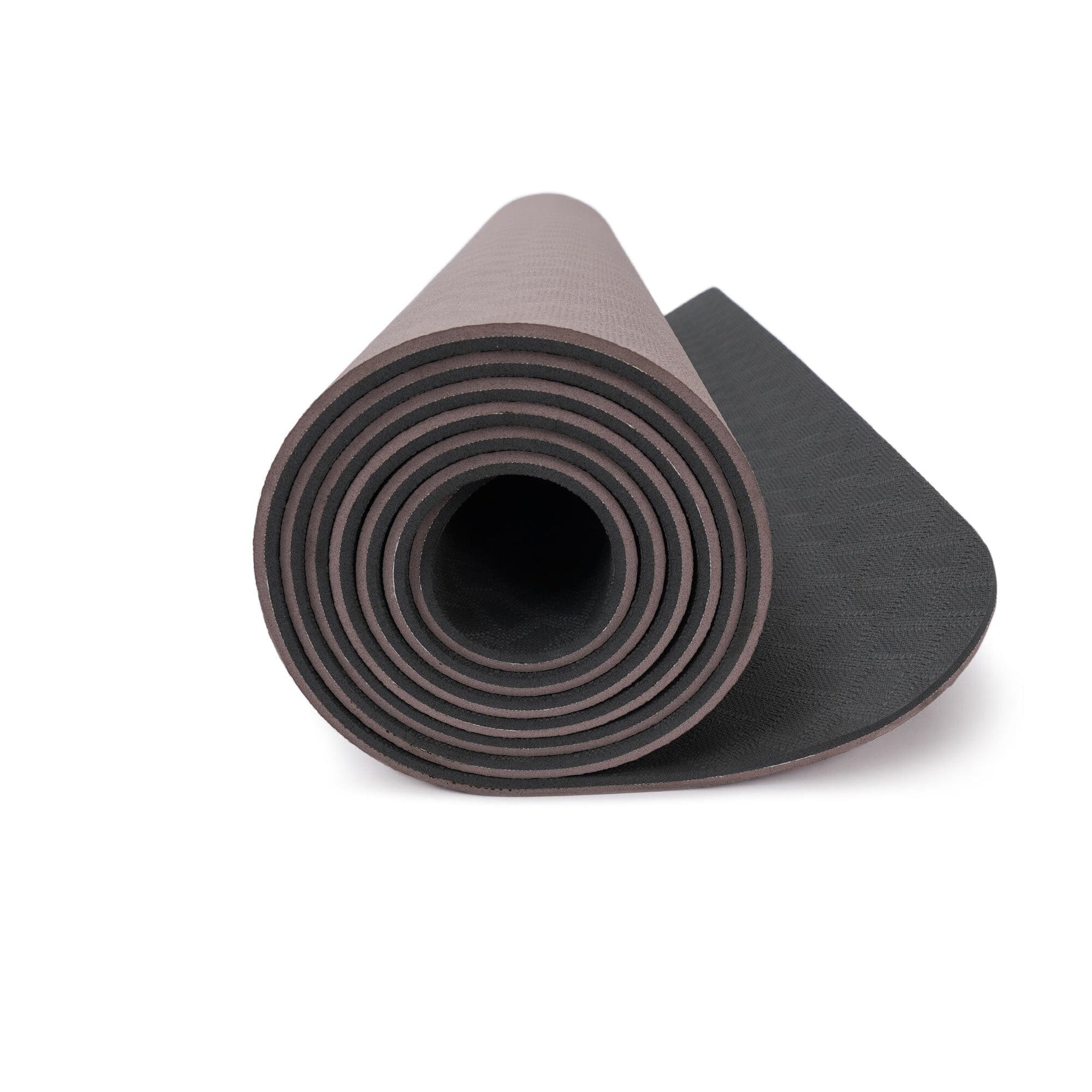 Yogamatte TPE 2-farbig braun/anthrazit 183 x 61 x 0,6 cm 