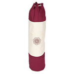 Yogatasche SURYA Bag 2 farbig für Schurwollmatten aubergine / natur 75 x 25 x 25 cm 