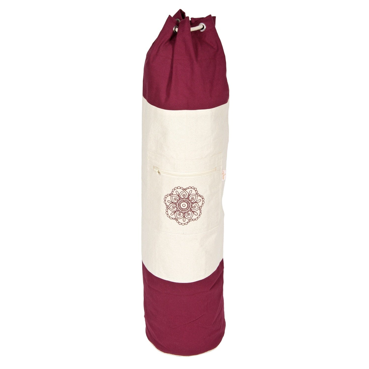 Yogatasche SURYA Bag 2 farbig für Schurwollmatten aubergine / natur 75 x 25 x 25 cm 