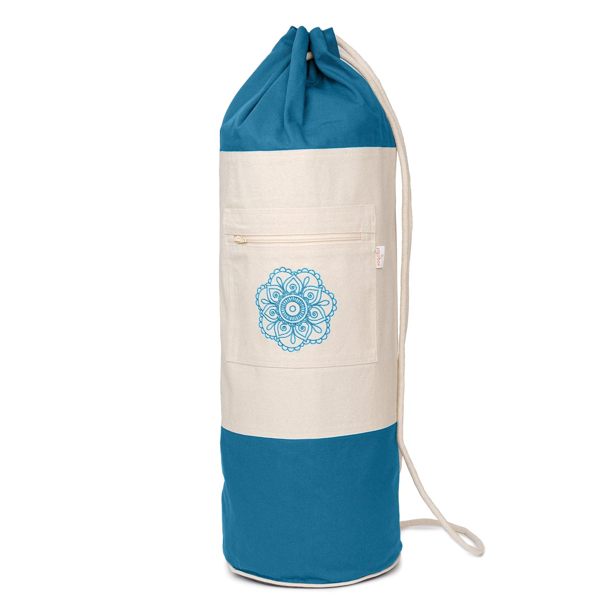 Yogatasche SURYA Bag 2 farbig für Schurwollmatten petrol / natur 75 x 25 x 25 cm 