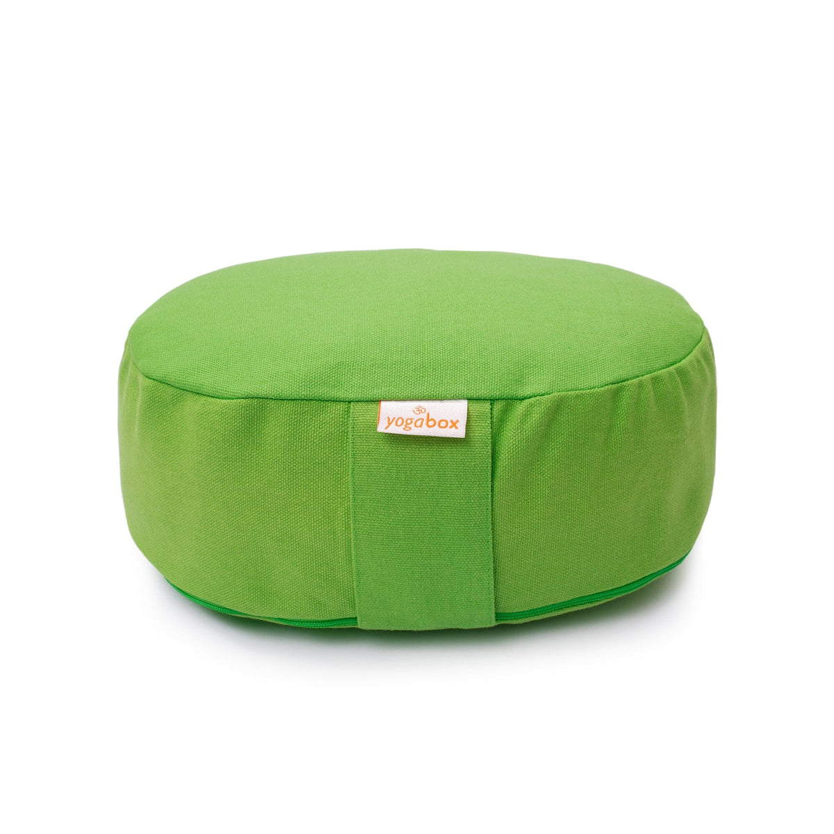 Yogilino® Reise Meditationskissen mini oval BASIC Apfelgrün Buchweizenschalen 26 x 21 x 9 cm