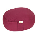 Yogilino® Reise Meditationskissen mini oval BASIC aubergine Buchweizenschalen 26 x 21 x 9 cm