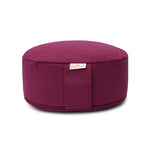Yogilino® Reise Meditationskissen mini oval BASIC aubergine Buchweizenschalen 26 x 21 x 9 cm