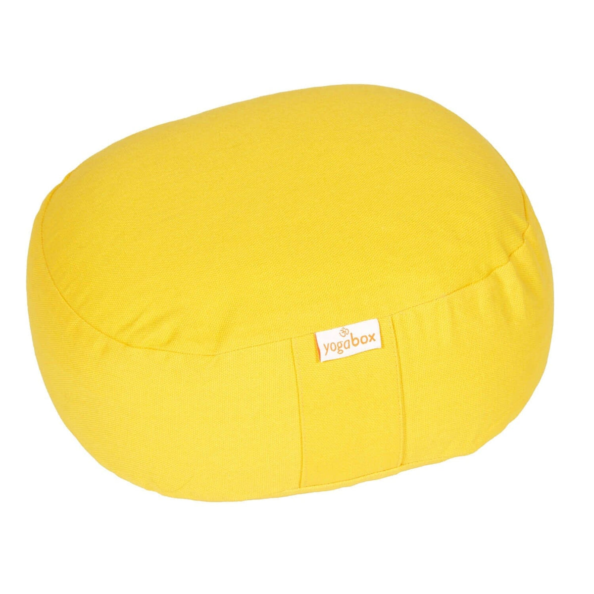 Yogilino® Reise Meditationskissen mini oval BASIC dotter Buchweizenschalen 26 x 21 x 9 cm