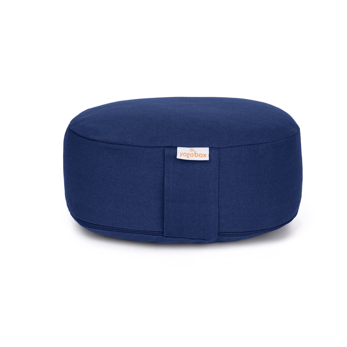 Yogilino® Reise Meditationskissen mini oval BASIC dunkelblau Buchweizenschalen 26 x 21 x 9 cm