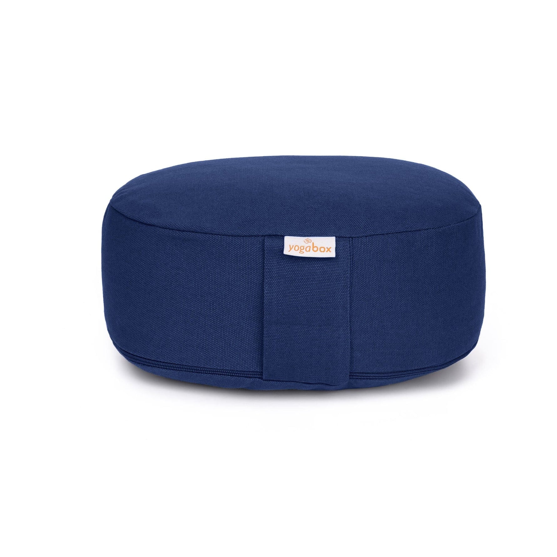 Yogilino® Reise Meditationskissen mini oval BASIC dunkelblau Buchweizenschalen 26 x 21 x 9 cm