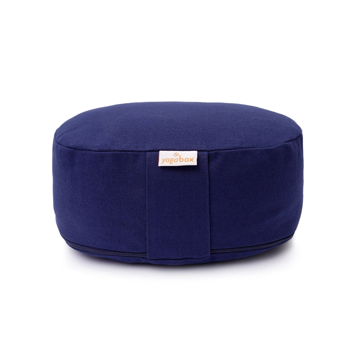 Yogilino® Reise Meditationskissen mini oval BASIC dunkelblau Buchweizenschalen 26 x 21 x 9 cm