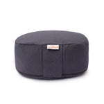 Yogilino® Reise Meditationskissen mini oval BASIC grau Buchweizenschalen 26 x 21 x 9 cm