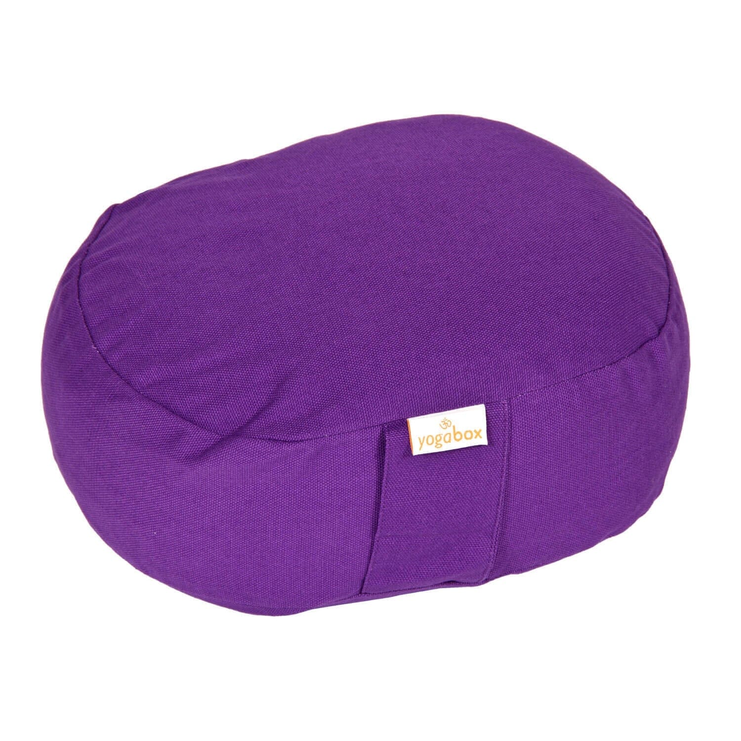 Yogilino® Reise Meditationskissen mini oval BASIC lila Buchweizenschalen 26 x 21 x 9 cm