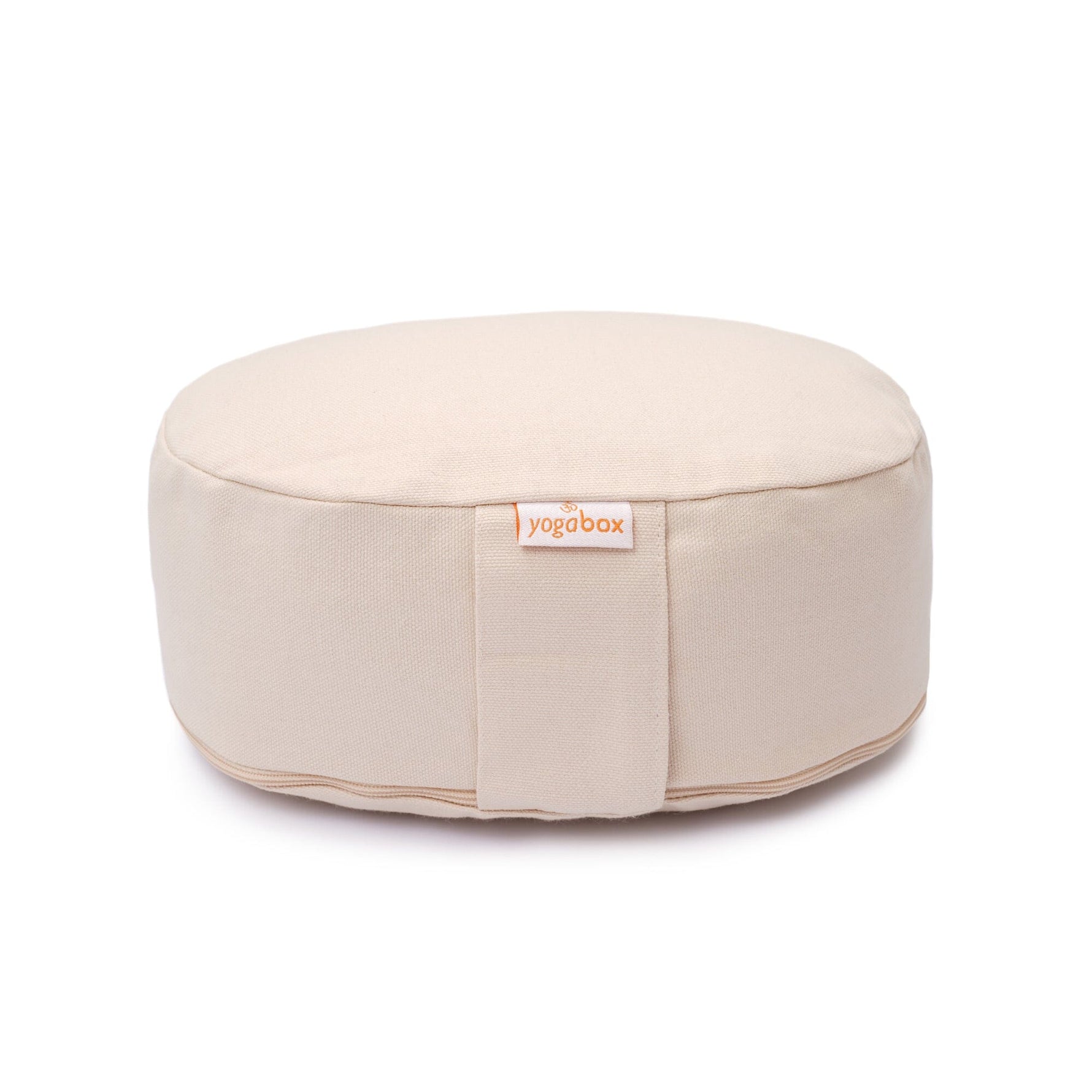 Yogilino® Reise Meditationskissen mini oval BASIC natur Buchweizenschalen 26 x 21 x 9 cm