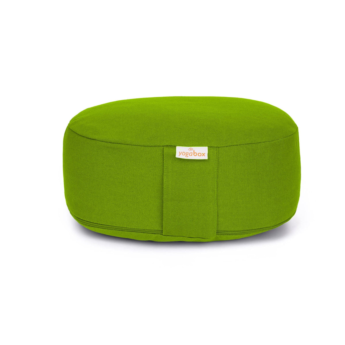 Yogilino® Reise Meditationskissen mini oval BASIC olivgrün Buchweizenschalen 26 x 21 x 9 cm