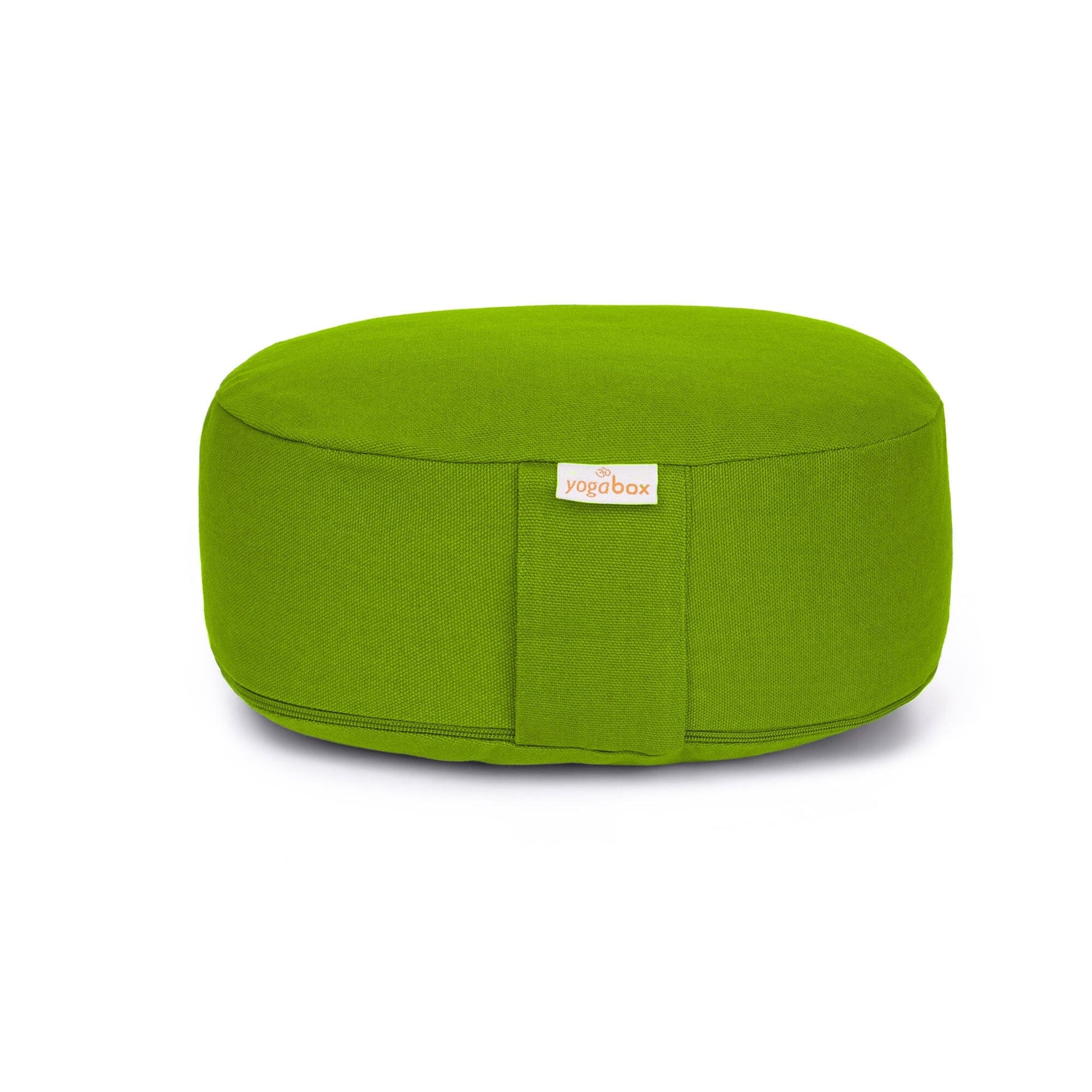 Yogilino® Reise Meditationskissen mini oval BASIC olivgrün Buchweizenschalen 26 x 21 x 9 cm
