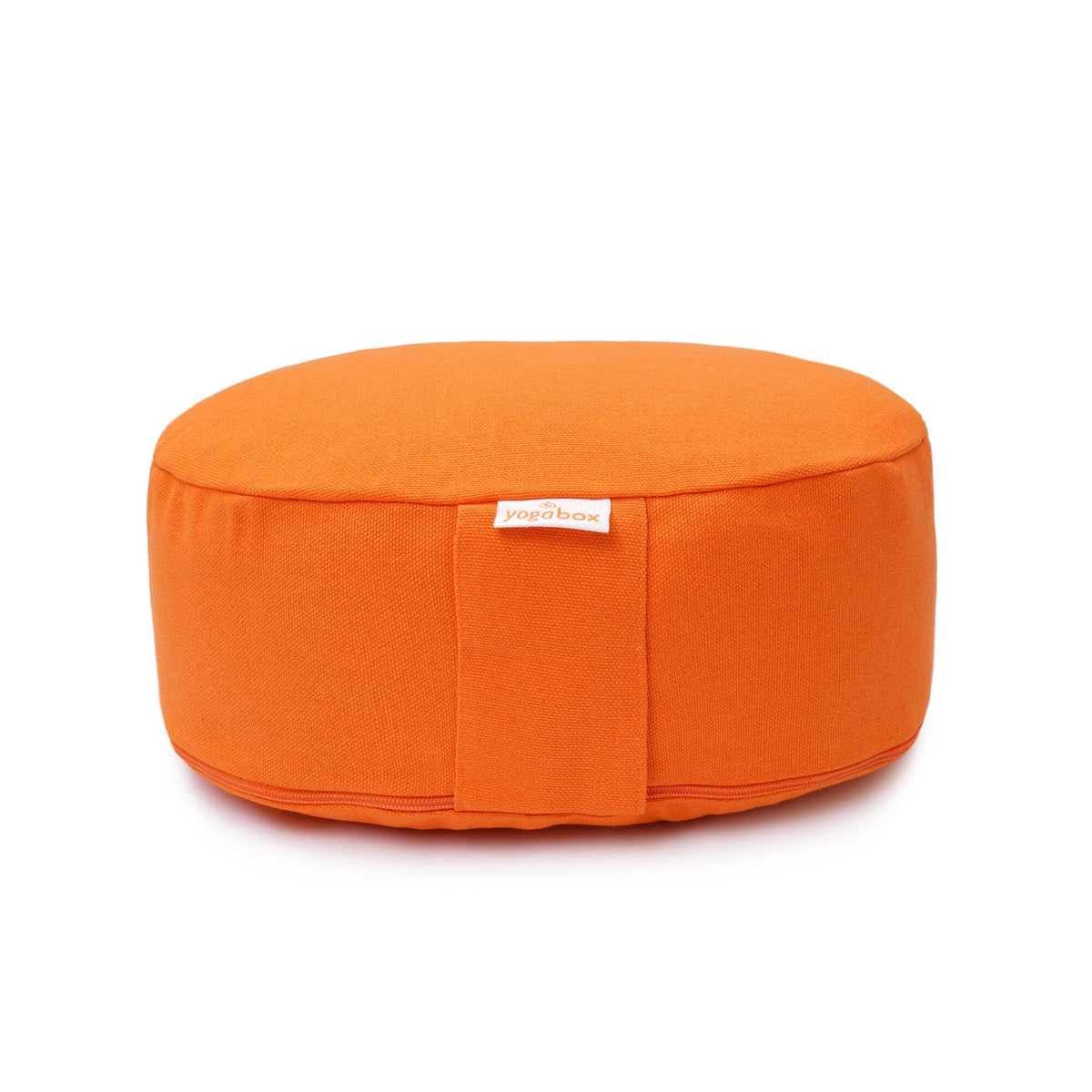 Yogilino® Reise Meditationskissen mini oval BASIC orange Buchweizenschalen 26 x 21 x 9 cm