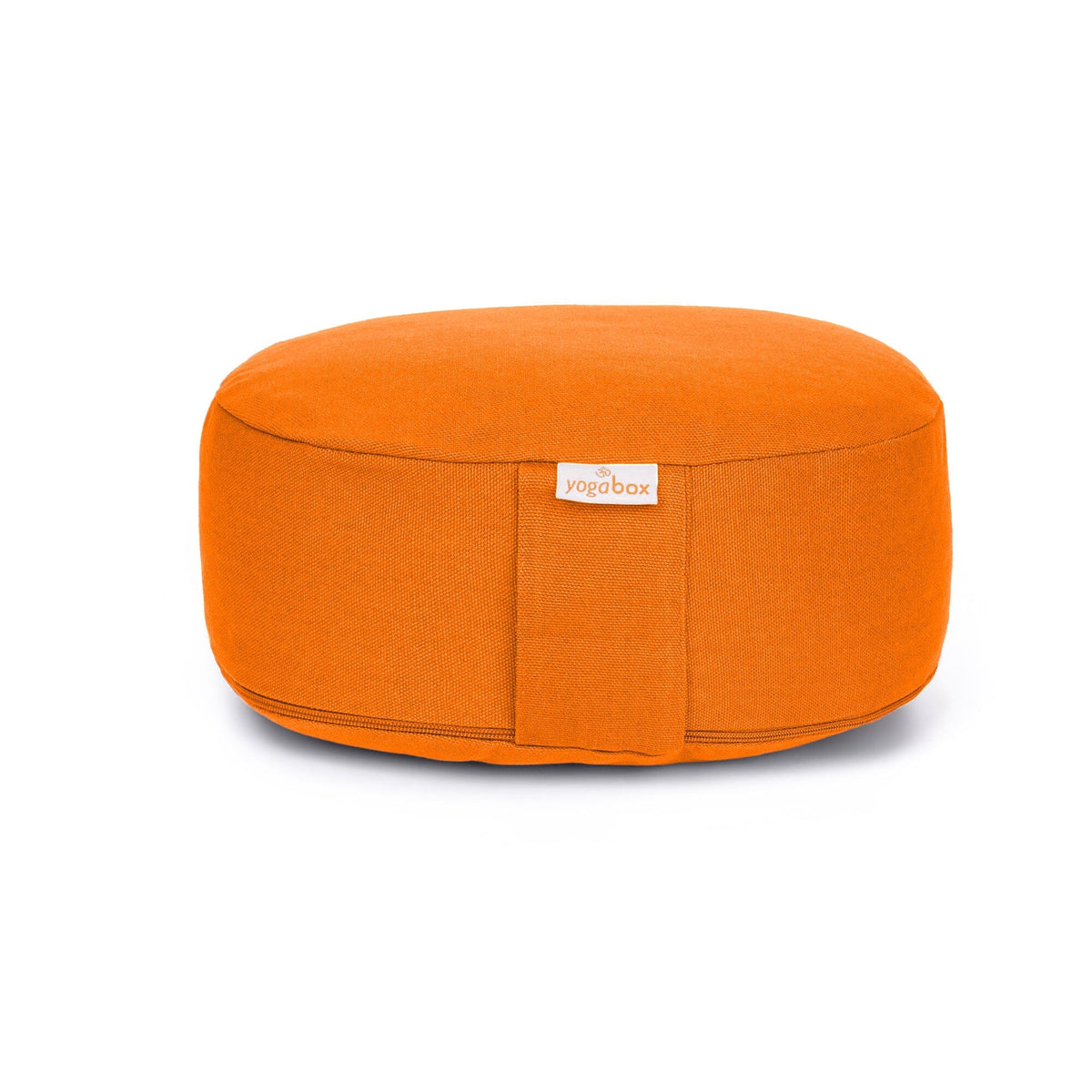 Yogilino® Reise Meditationskissen mini oval BASIC orange Buchweizenschalen 26 x 21 x 9 cm