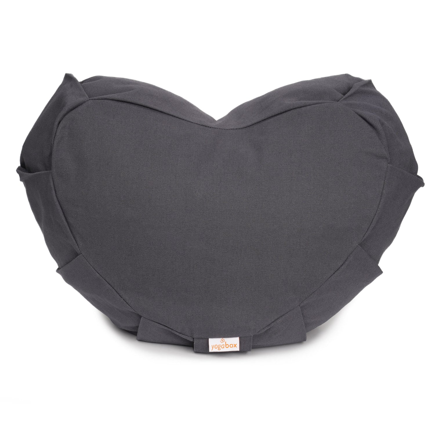 Meditationskissen Zafu ZEN Halbmond BASIC mit ZIP grau 42 x 42 x 15 cm Buchweizenschalen