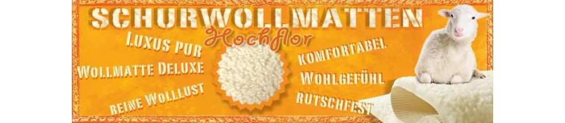 Schurwolle Hochflor