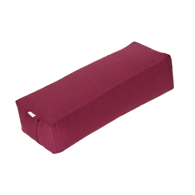 Yoga und Pilates Rechteckbolster BASIC aubergine