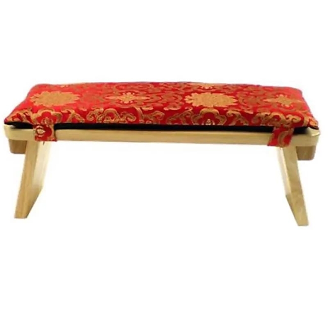 Kissen für Meditationsbank - Lotus rot / gold 